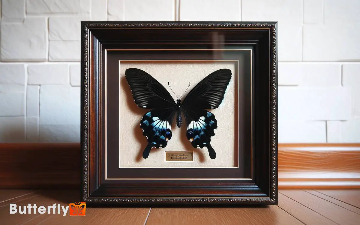 Alpine Black Swallowtail Butterfly Framed