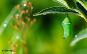 chrysalis of a monarch butterfly