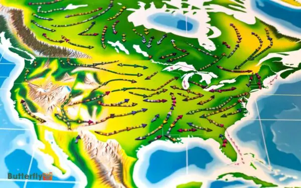 Map of Monarch Butterfly Migration