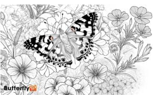 Painted Lady Butterfly Coloring Page