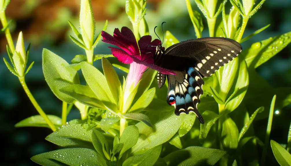 black and blue swallowtail