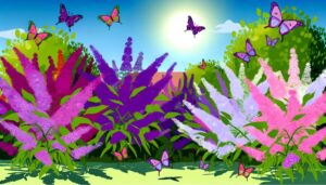 butterfly bushes come in various colors