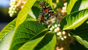 butterfly laying eggs nature