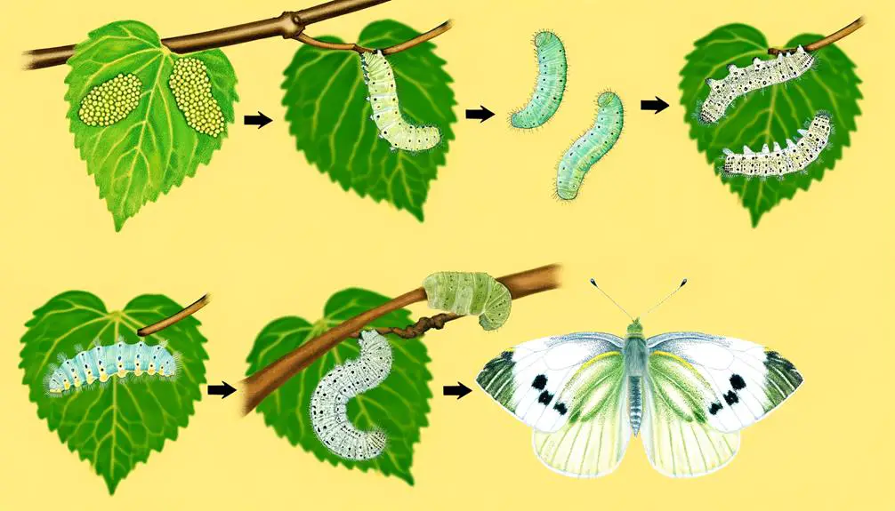 cabbage white butterfly development