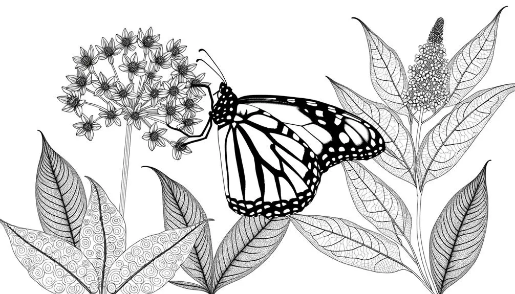 coloring pages monarch butterflies