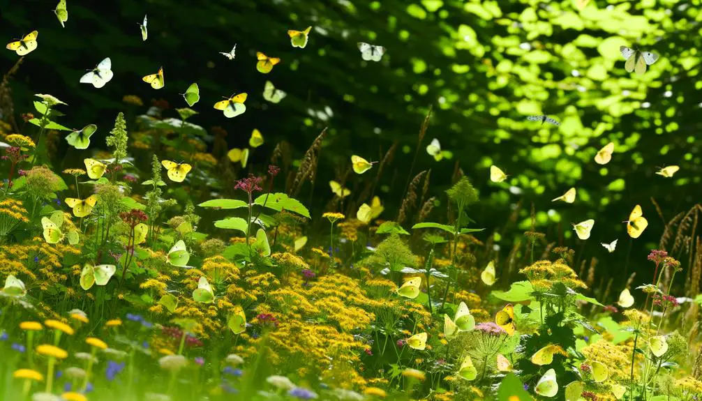 common yellow butterflies observed