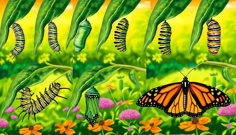 metamorphosis of caterpillar butterfly