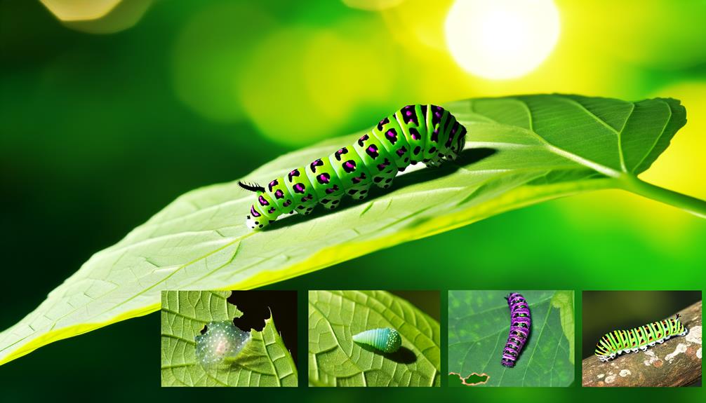 metamorphosis of caterpillar progression