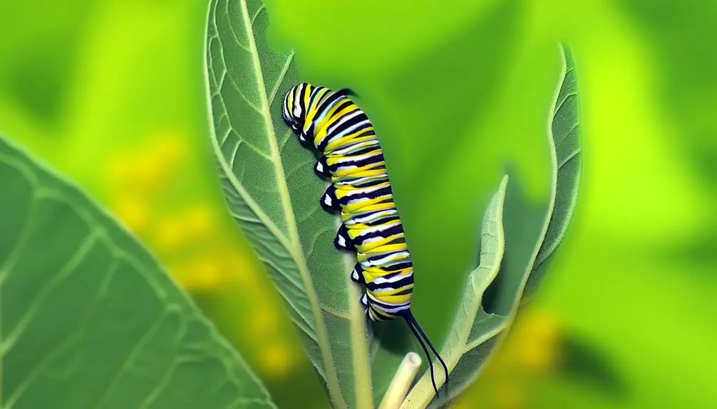 monarch caterpillars striped appearance