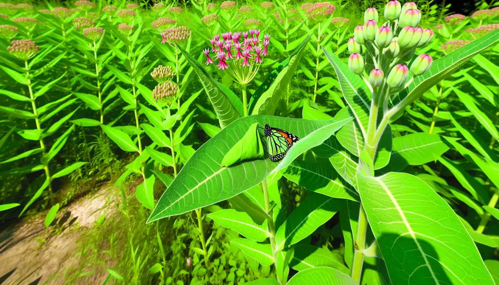 natural milkweed ecosystems found