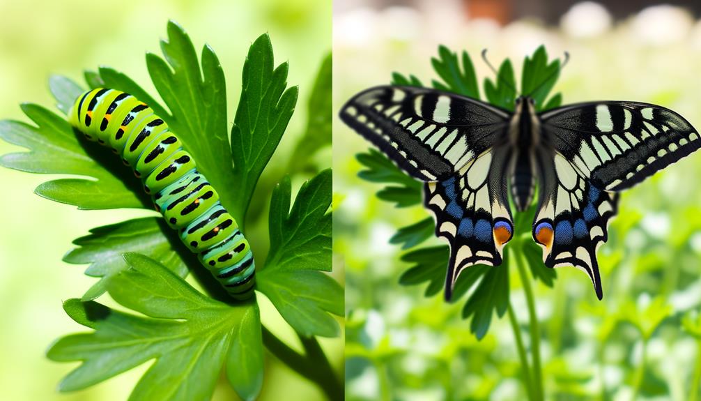 parsley worm butterfly transformation