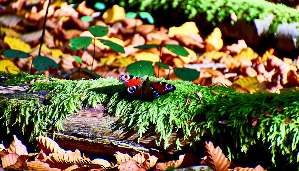 peacock butterflies hibernate seasonally