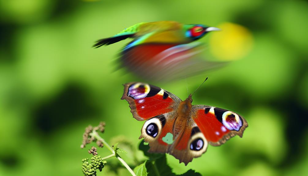 peacock butterfly defense mechanisms