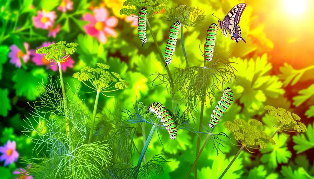 swallowtail caterpillars eat plants