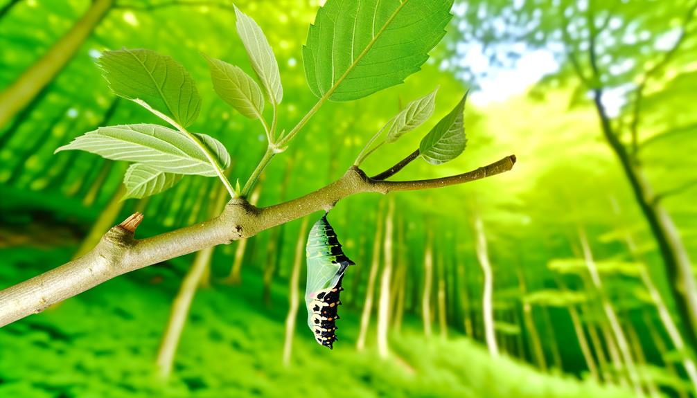 swallowtail chrysalis locations vary