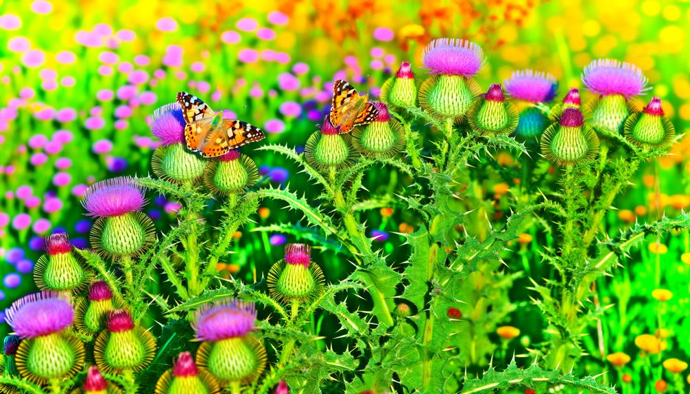 thistles in full bloom