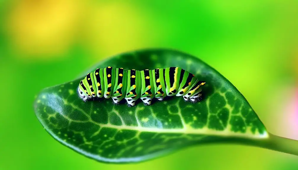 two tailed swallowtail caterpillar