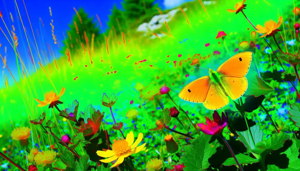 vibrant orange sulphur butterfly