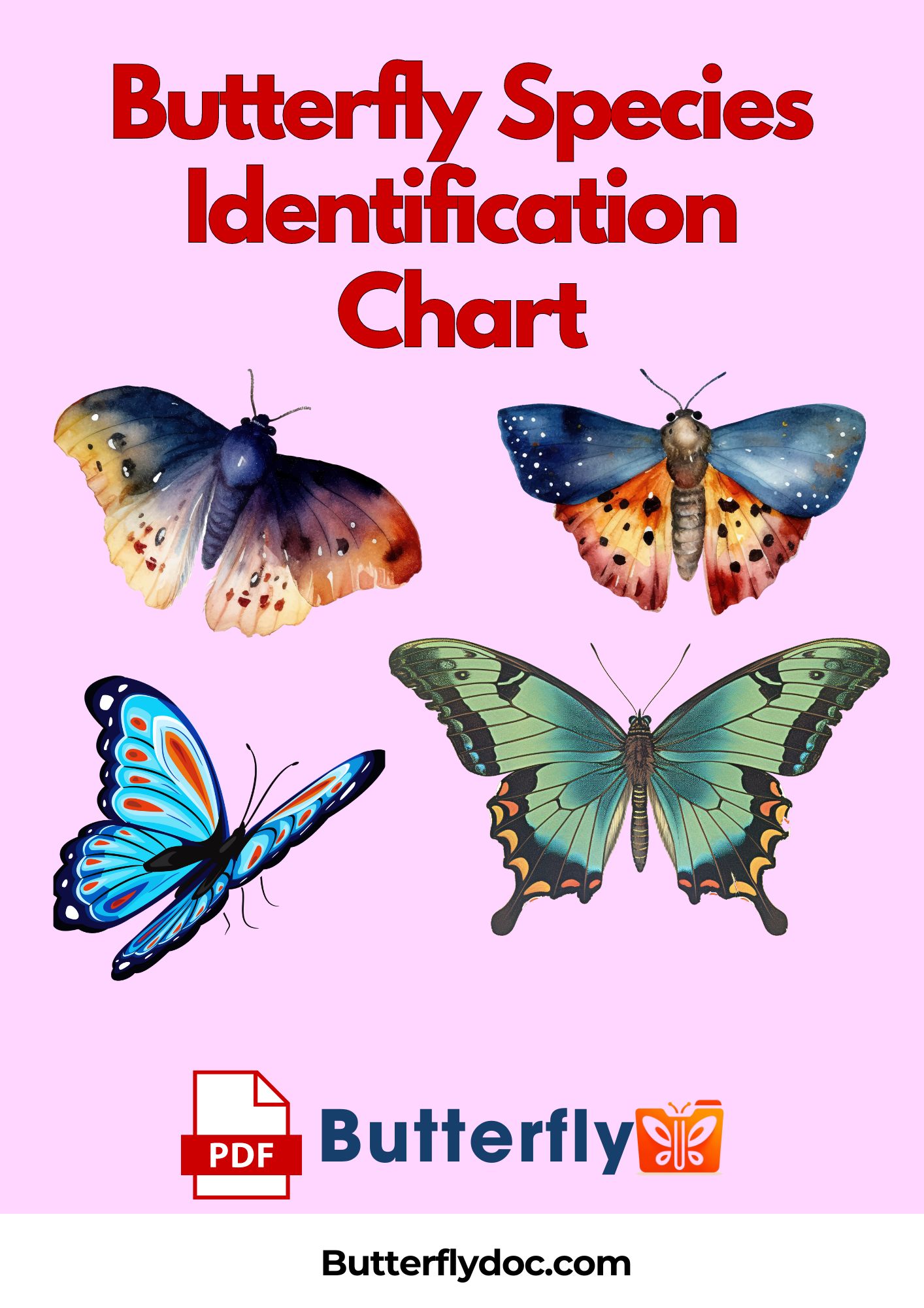 Butterfly Species Identification Chart A Visual PDF Resource